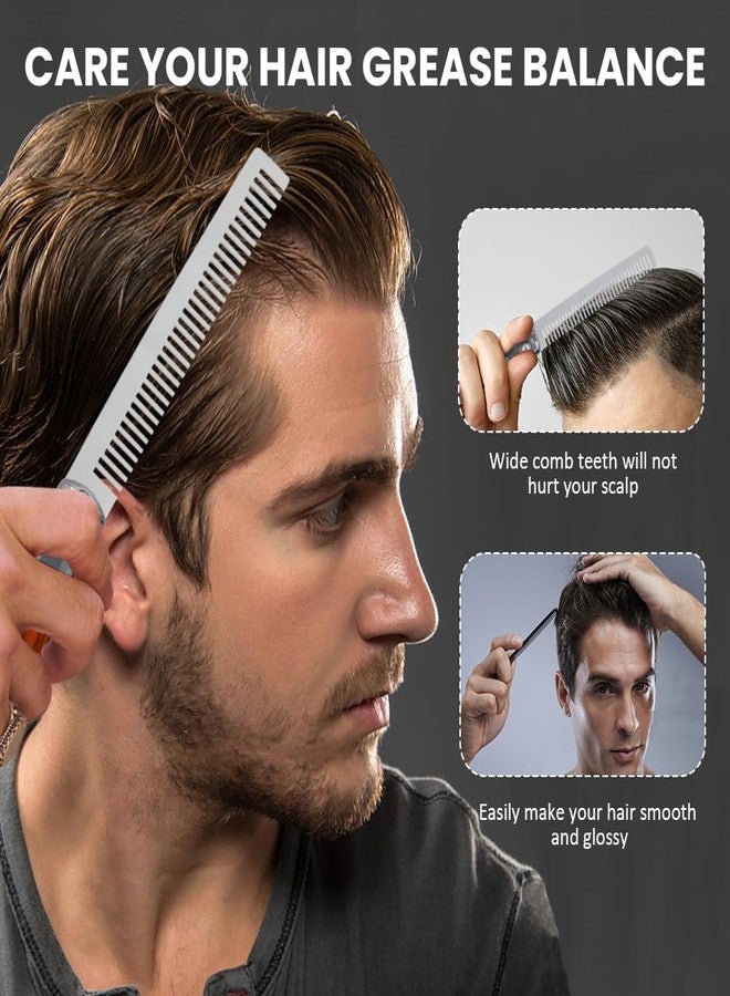 Canumer 2 Pieces Automatic Switch Folding Practice Combs, Stainless Steel Butterfly Comb, Switchblades Comb, Outdoor Training Pocket Combs, Hair Brush for Beard, Mustache, Hair Styling Tools - Image 5